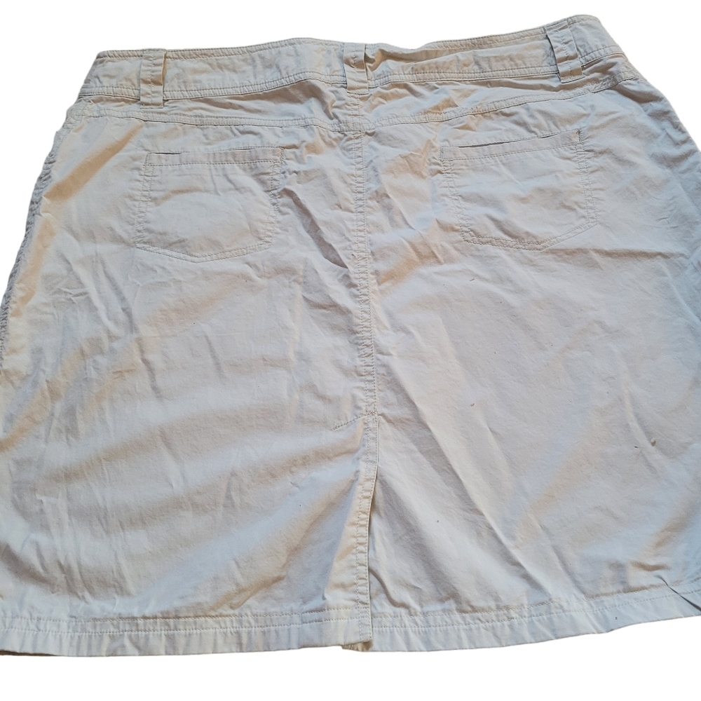Tribal Skirt Plus Size 16 Off White Slit Back 100% Cotton Pockets